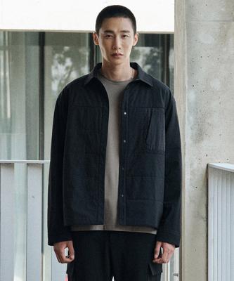 Stco Utility Shirt-Style Padded Jacket Black (Oversized)_Swdvab1Osb