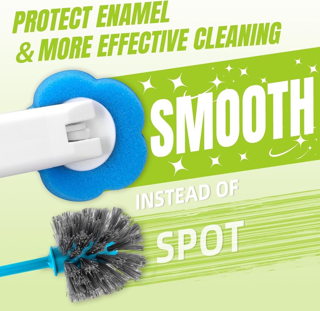 Disposable Toilet Brush Toilet Wand Refills Extended Handle With 12 Cleaner Refills Toilet Brush For Toilet Bowl Cleaners Bathroom Cleaning