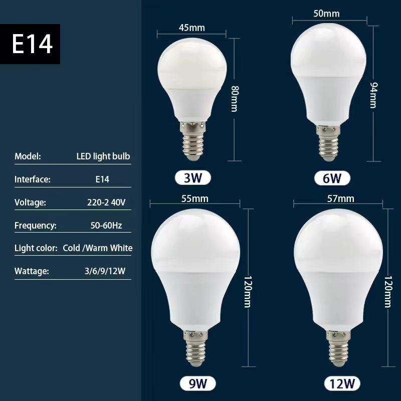 Warm White E27 Screw LED Bulb – Eye Protection Indoor Lighting, CE Certified