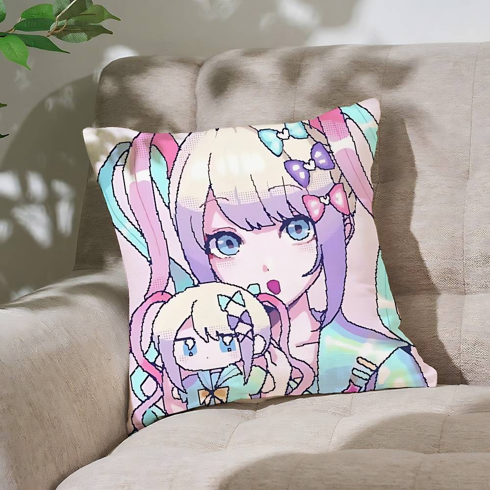 N-Needy Girl O-Overdose Pillow Case Cushion Cover Soft Cute Throw Pillow Case For Car Sofa Pillowcase Polyester With Zipper