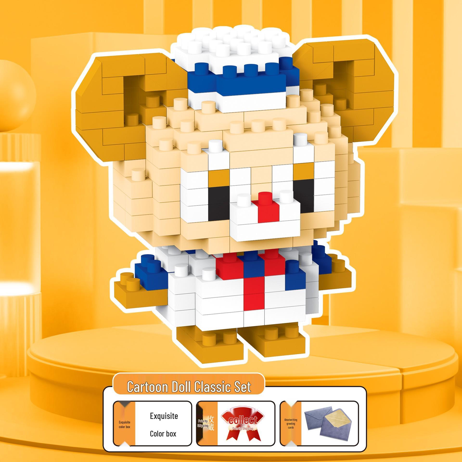 Мультяшные фигурки из микрочастиц, совместимые с LEGO - Детская развивающая игрушка-конструктор в слепой коробке, украшения