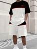 2025 Neues Sport-Set für Herren Los Angeles Print Kurzarm-T-Shirt Lässiges Sport-Set Streetwear Shorts Zweiteiliges Herren-Set