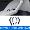 For Volkswagen VW T-cross Tcross - 2024 Steel Ide Door Armrest Handle Cover Trim Molding Sticker Interior Accessories