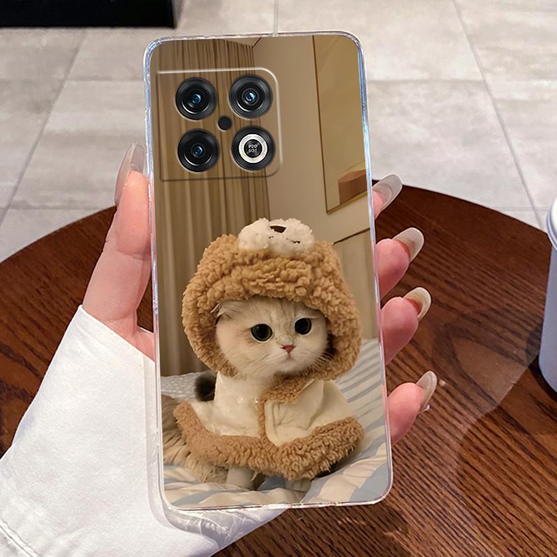 Jelly Case For OnePlus 10 Pro 10T ACE Pro Clear Silicone Soft TPU Back Cover One Plus 10PRO ACEPro Cute Rabbit Cat Phone Case