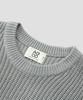 AGOD Crew Neck Ribbed Oversized Hacci Knit [Gray]