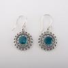 Apatite Gemstone 925 Sterling Silver Jewelry Handmade Drop/Dangle Earrings 1.57" CE-19-9