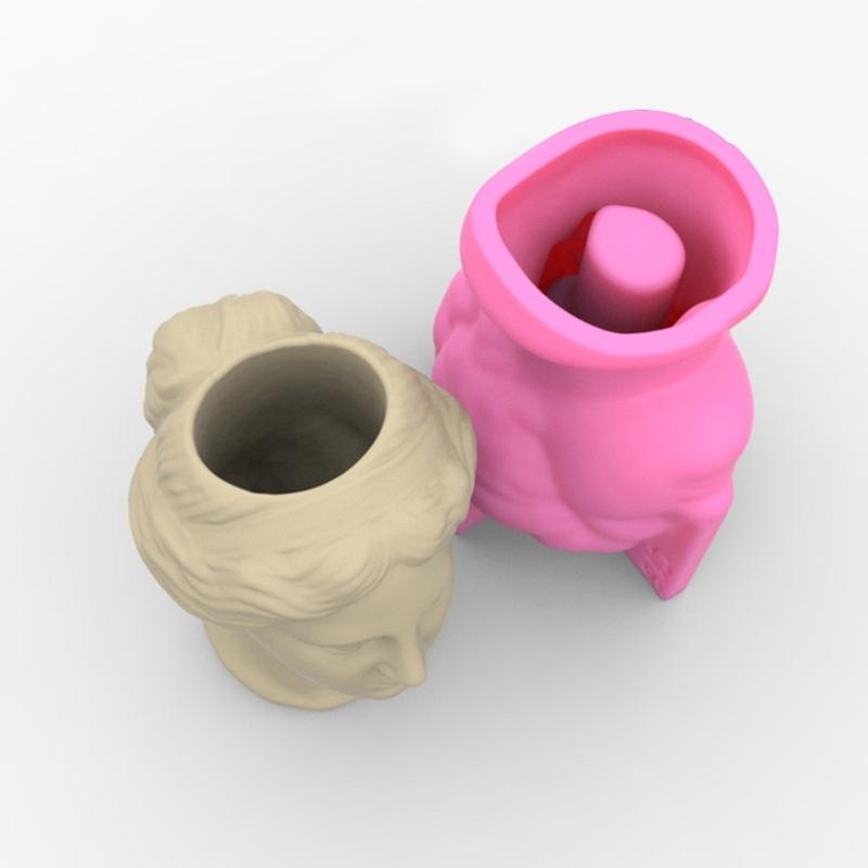 Candles Holder Resin Mold,Cement Gypsum Flower Pot Silicone Molds Epoxy Resin Casting Molds for DIY Jewelry Storage Box