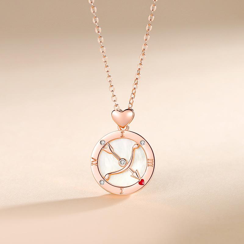 

Танциз S925 стерлингового серебра Роскошное индивидуальное ожерелье с подвеской женское классическое ожерелье прилива розового золота