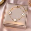 Elegant 18K Gold Titanium Steel Bracelets: European & American Fashion, Non-fading, Women's Versatile Personality Hand Jewelry