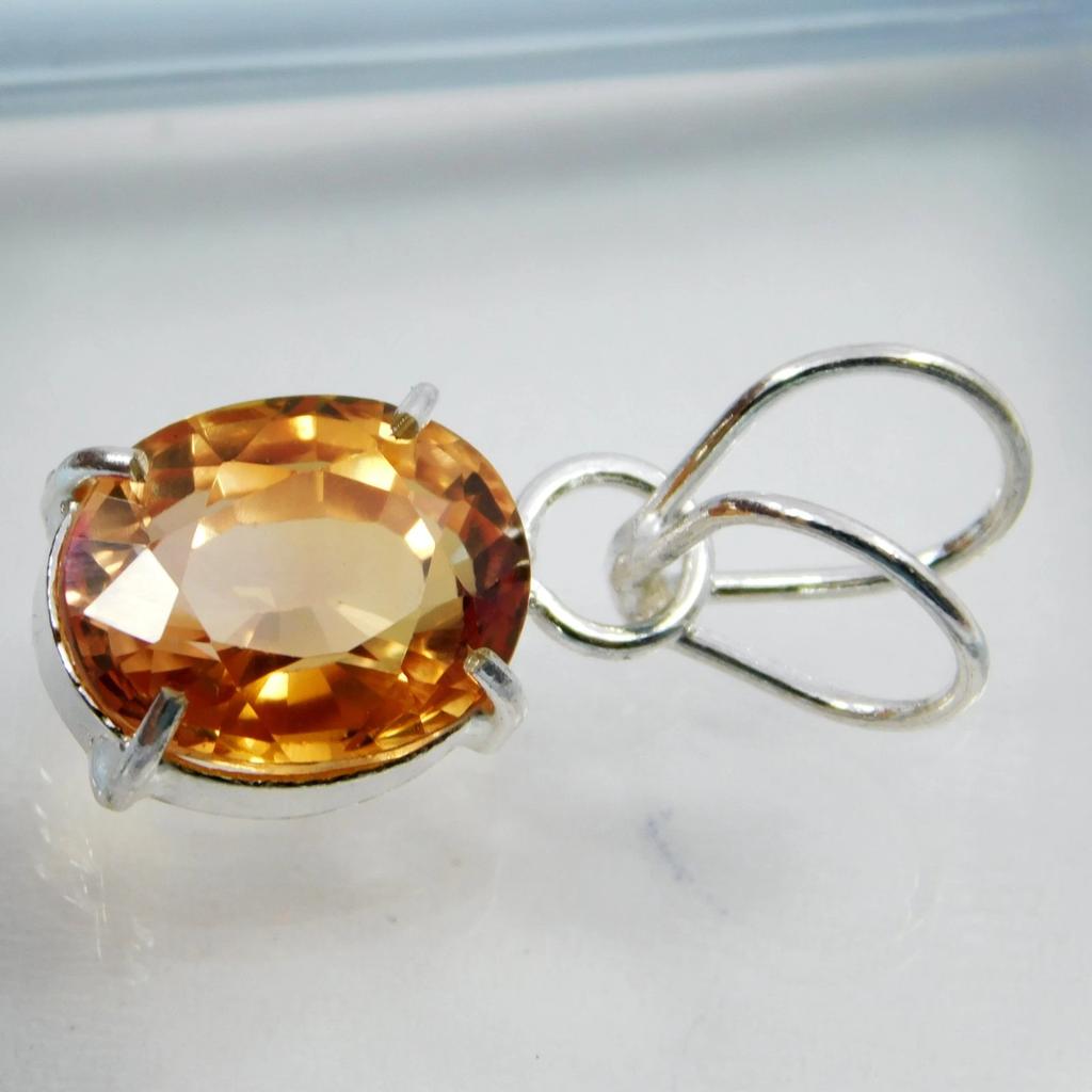 Certified 16.70 Ct Natural Yellow Citrine Oval Cut Premium Pendant Gemstone