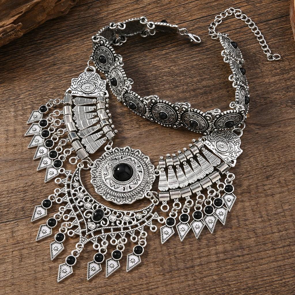 Bohemian Drop Dangle Necklace With Tassels For Women Spring 2026 Ethnic Style Jewelry
