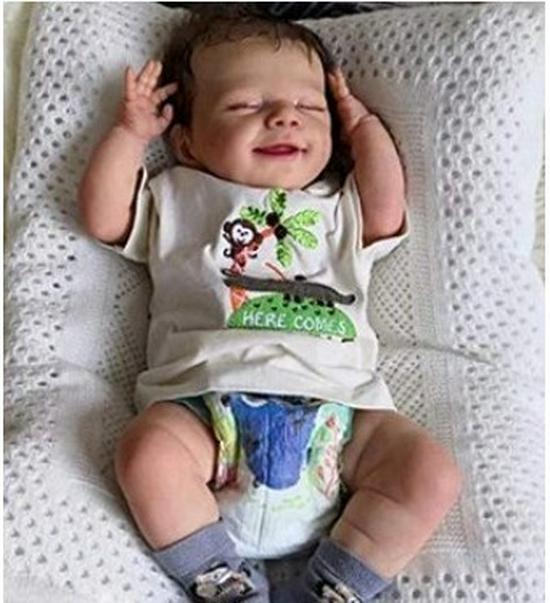 49cm Realistic Baby Doll - Little April, Full Silicone/Cloth Body, Regular Edition Cloth Body