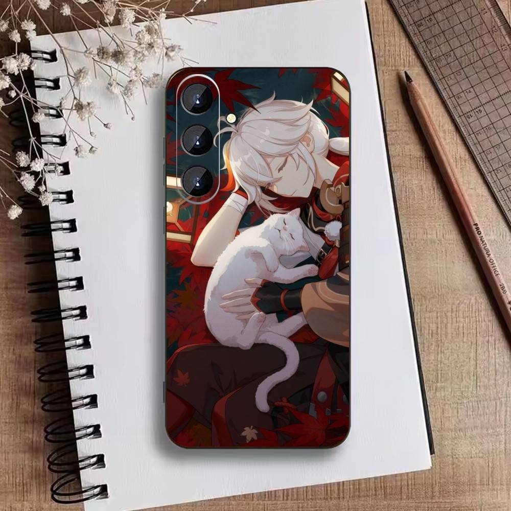 AGenshin A-Kaedehara Kazuha Phone Case For Samsung Galaxy A73,A21s,A22,A31,A52,A53,A71,A41Soft Black Shell