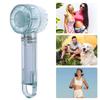 Transparent Handheld Fan 3 Speed Low Noise USB Rechargeable Transparent Hand Desk Fan with Hook for Outdoor