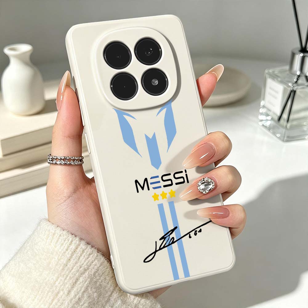 Custodia per Telefono Design Calcio M-Messi Per Xiaomi POCO X8 X7 X6 M8 M7 M6 F8 F7 F6 Pro Max Copertura Liquida in Silicone Ultra Morbido