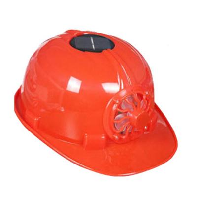 Fan Safety Helmet Front Cooling Solar Cell Powered Breathable Sun Shading for Construction Site Summer Outdoor Red