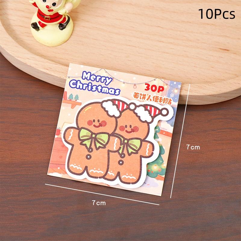 5/10Pcs Cute Cartoon Christmas Message Sticky Note Kawaii Student Stationery Memo Pad Post-It School Supplies Christmas Gifts