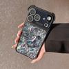 Glitter Laser Marble Shell Pattern Armor Phone Case For iPhone 17 16 15 14 Pro Max Lens Film Protection Candy Shockproof Cover