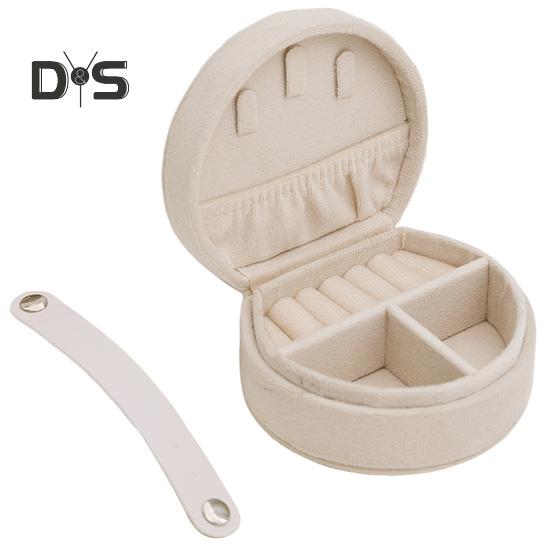 

Портативная шкатулка для украшений, колец, ожерелий, органайзер с мягкой подкладкой, большой емкости, легкий дорожный футляр, держатель для украшений белый