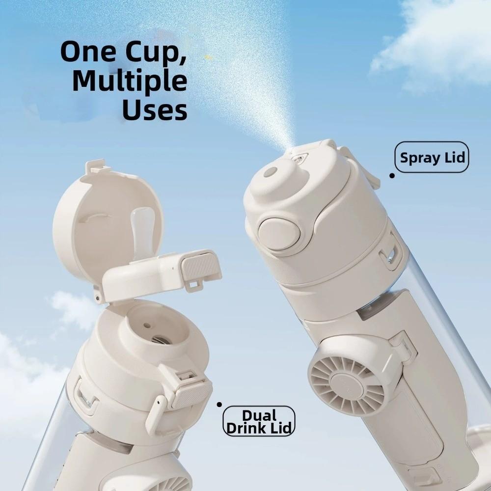 Detachable Fan 2-in-1 Fan Cup Dual-Use Sports Drinking Bottle Portable Fan Water Bottle Travel