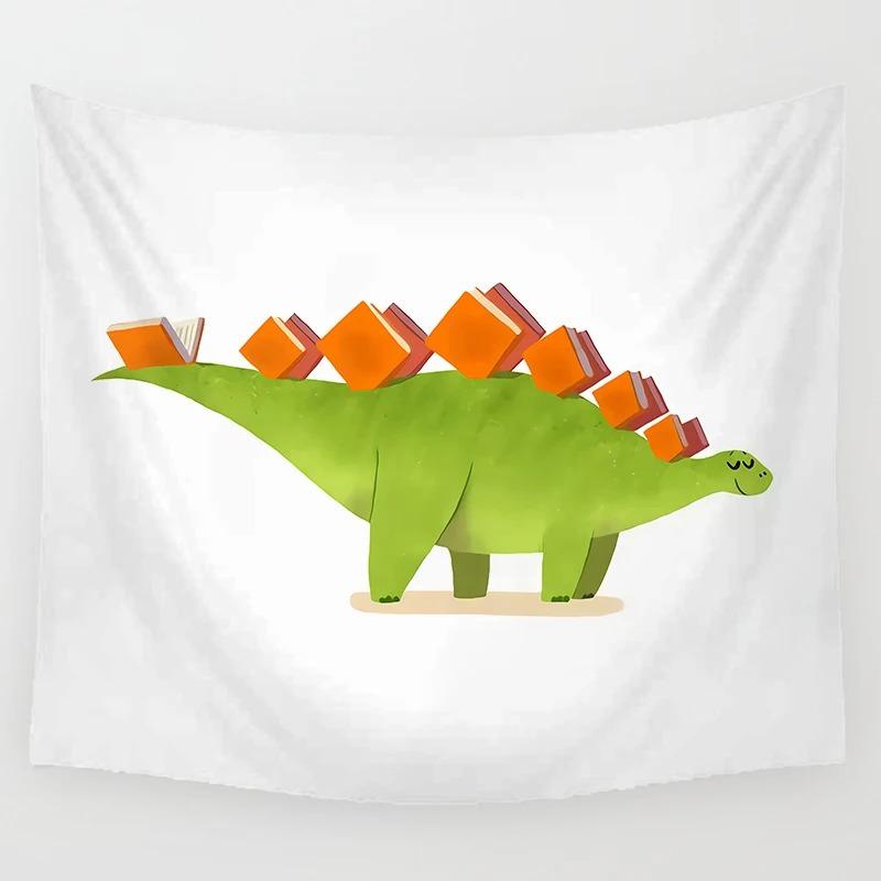 Wanddekoration Zuhause Wandteppich Liebt Lesen Kleiner Dinosaurier Kunst Hintergrund Büro Wohnzimmer Wandteppich