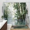Vattentätt duschdraperi med fridfull bambuskogsdesign som ger naturens lugn till ditt badrum.