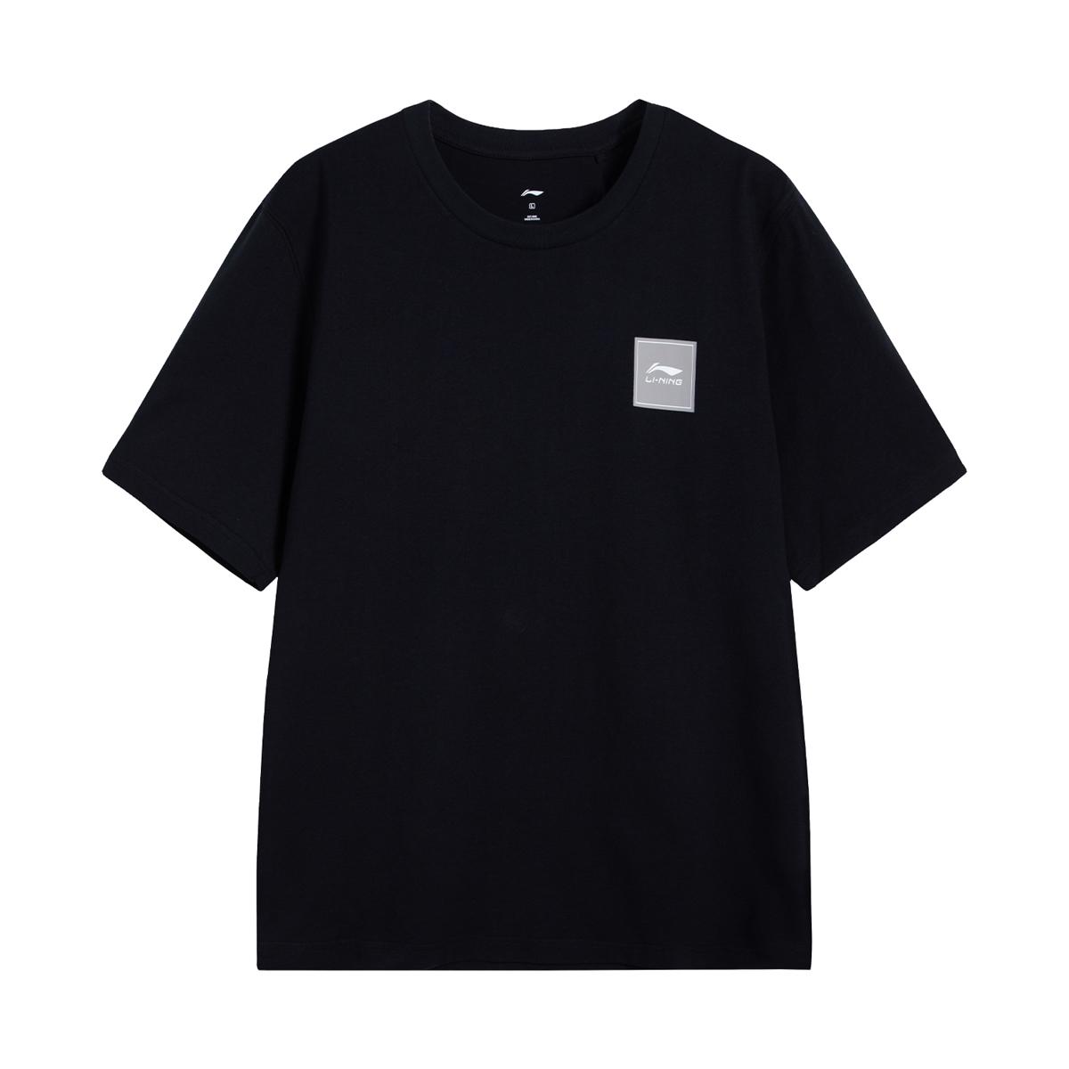 

Li-Ning Fashionable Loose Comfortable Breathable Short Sleeve T-Shirt Men tops Black AHSW877-1 M