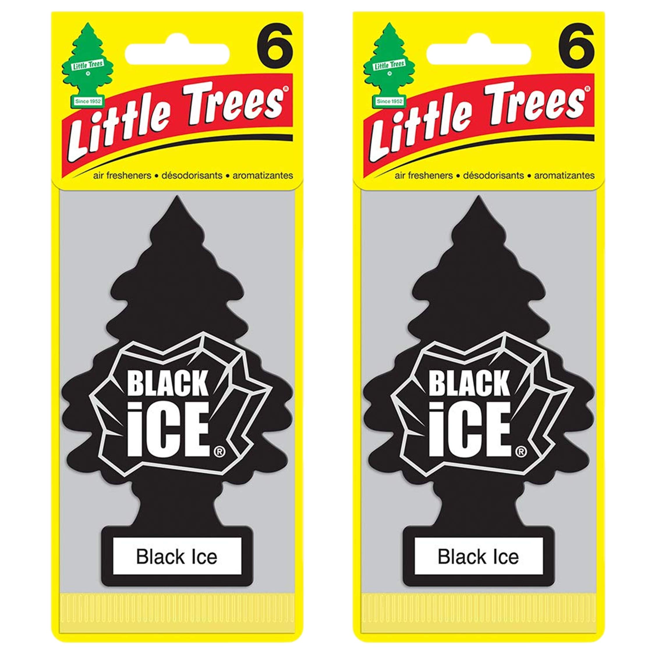 Освежитель воздуха Little Tree [Black Ice 6 шт.] Набор из 6 штук One Size чёрный