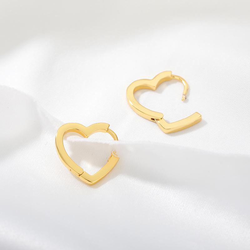 Einfache Herz-Tropfenohrringe für Damen Edelstahl Mode Ohrklemme Piercing Hängeohrring Schmuckgeschenke Bijoux Femme