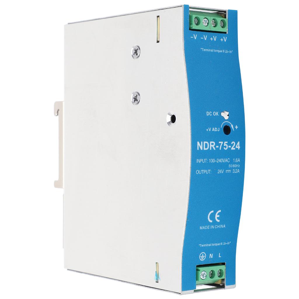BERM Switching Power Supply for PLC NDR-75-24 75W 24V 3.2A 100-240VAC Input Voltage