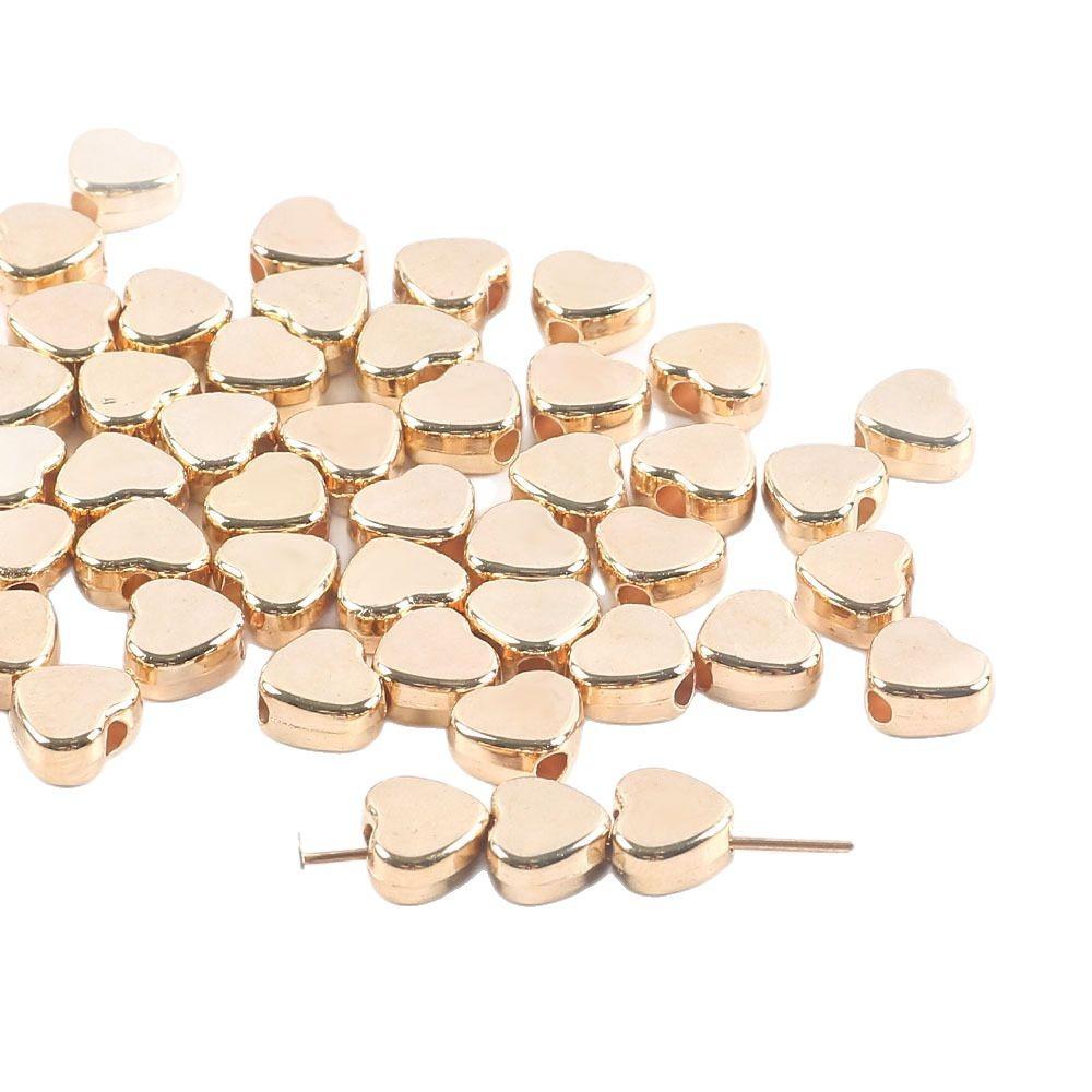 Ccb Love Star Loose Beads Beaded Straight Hole Peach Heart Five-Pointed Star Bead Spacer Pendant Diy Handmade Necklace Jewelry Accessories