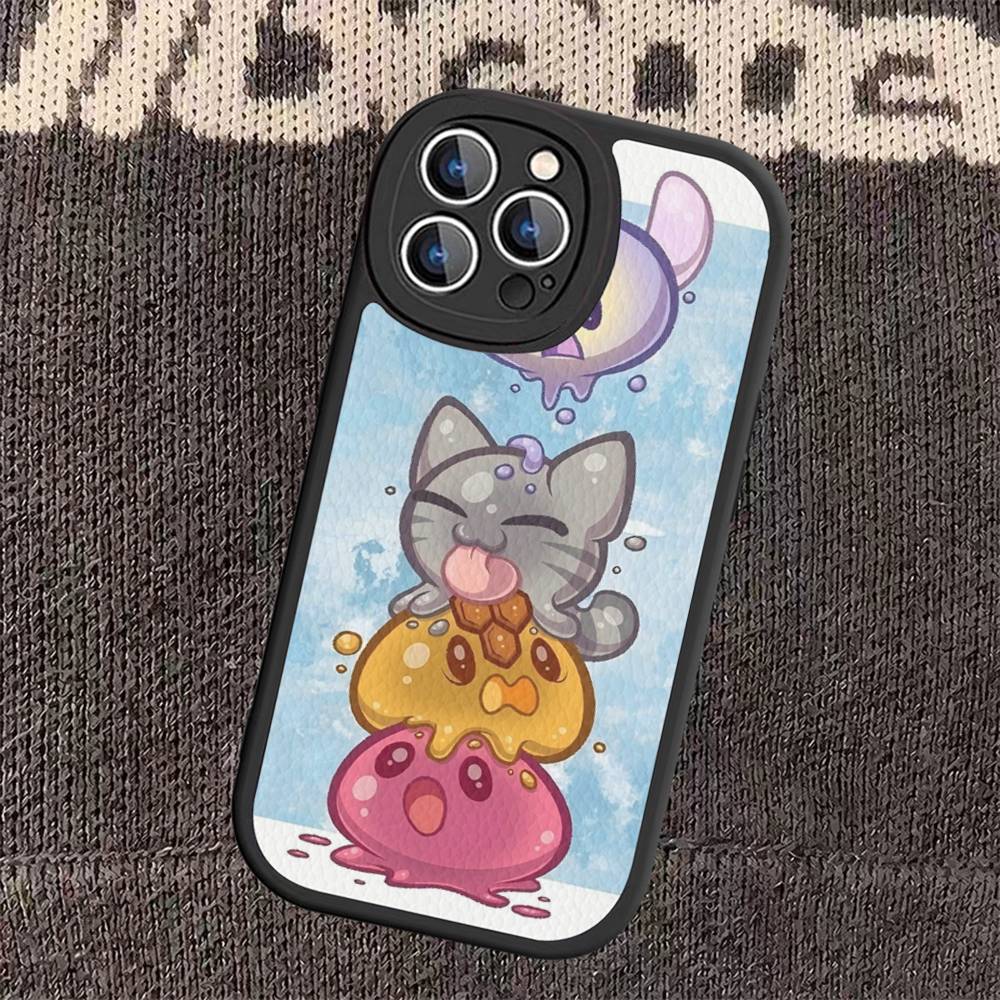 popular Game S-Slime R-Rancher Phone Case for iPhone 16 15 14 13 Pro Max 11 12 Plus Leather Silicone Cover