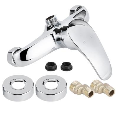 Válvula de ducha de baño de cobre empotrada con rosca G1/2 para mezcla de agua fría y caliente