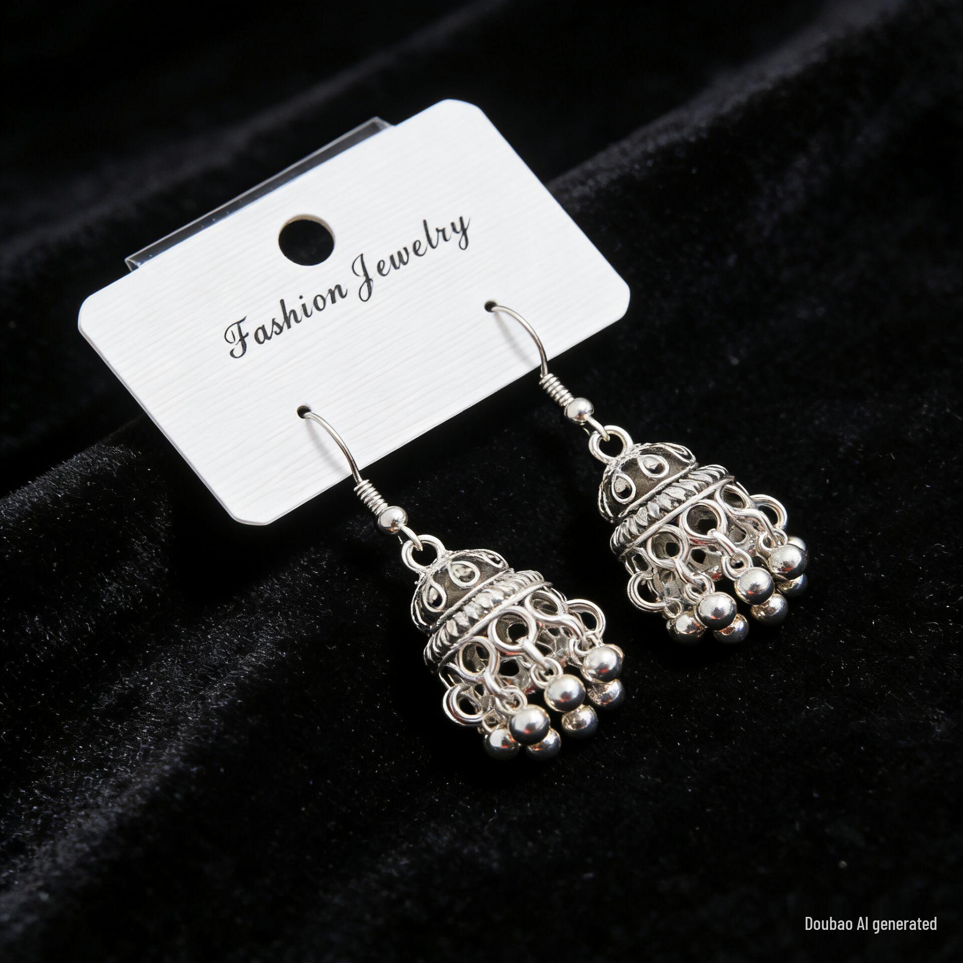 European & American Retro Bohemian Bell Earrings - Chic Ethnic Indian Style Alloy Earrings