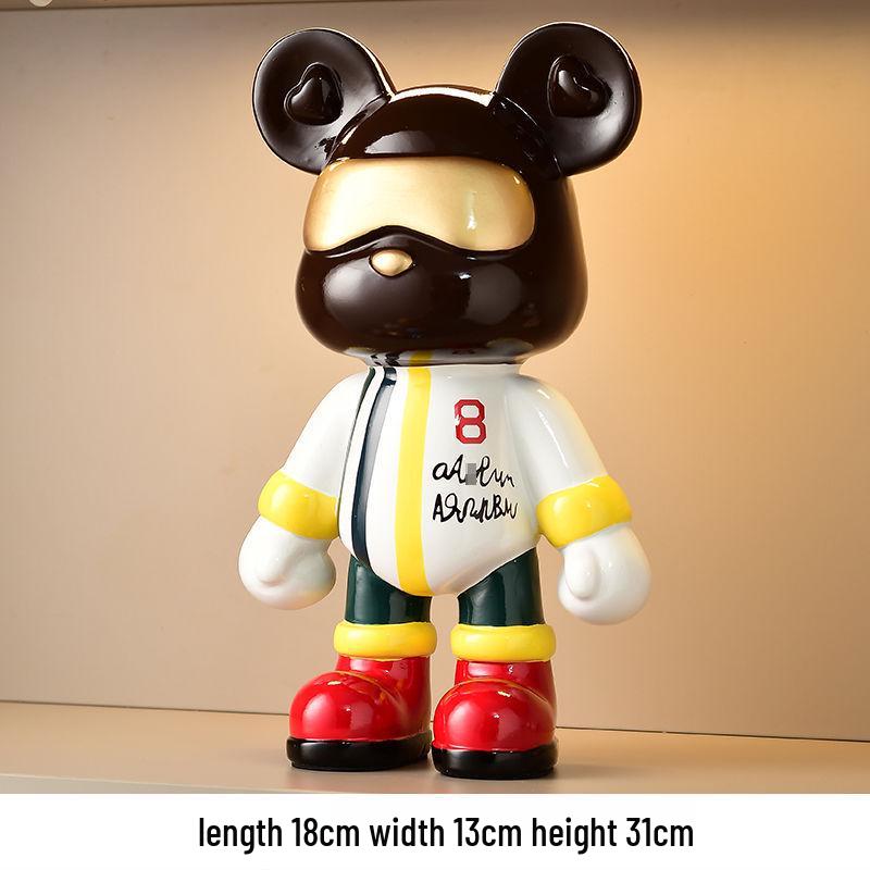 Trendy Beer Figuur Spaarpot - Creatieve Cartoon Decoratie voor Moderne Woonkamers