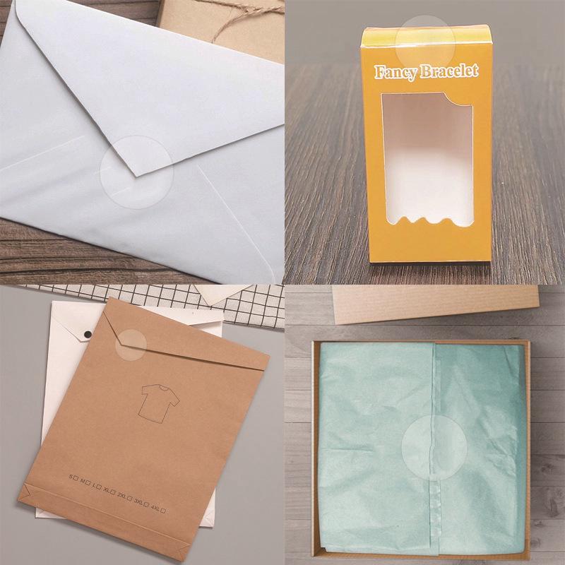 Clear Round Sticker Seals for Gift Boxes and Envelopes - 20, 25, 30mm