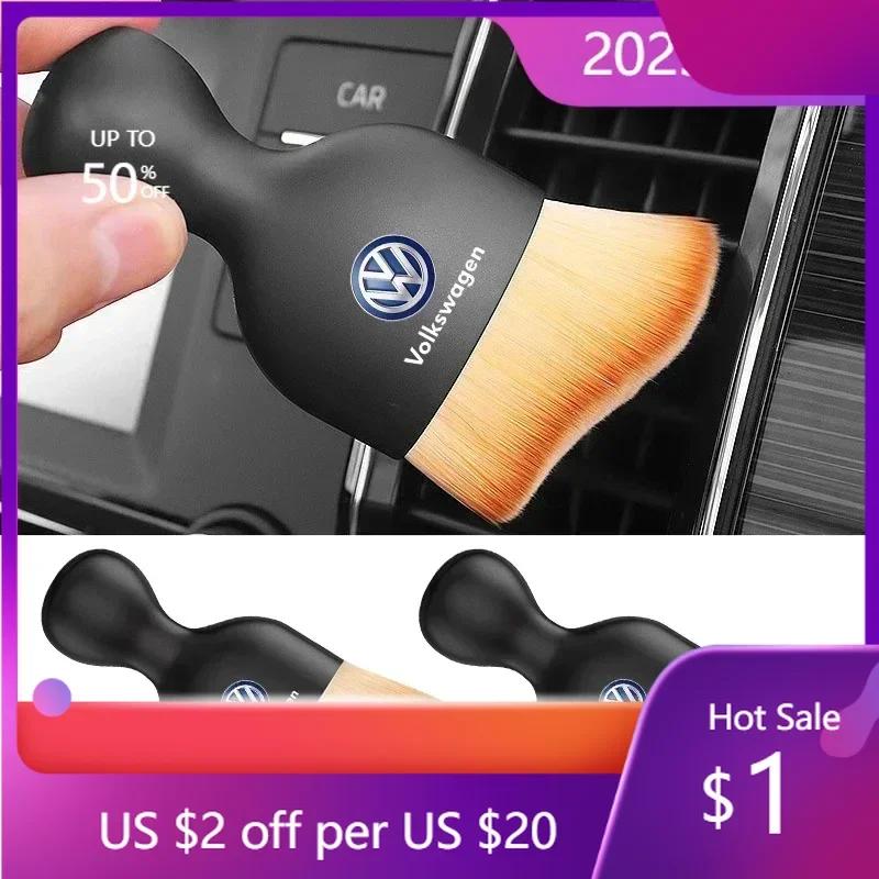 For VW 80% New Car Interior Cleaning Brush Air Conditioner Camera Thick Soft Fur Clean Brushes For Volkswagen Tharu R T5 GT