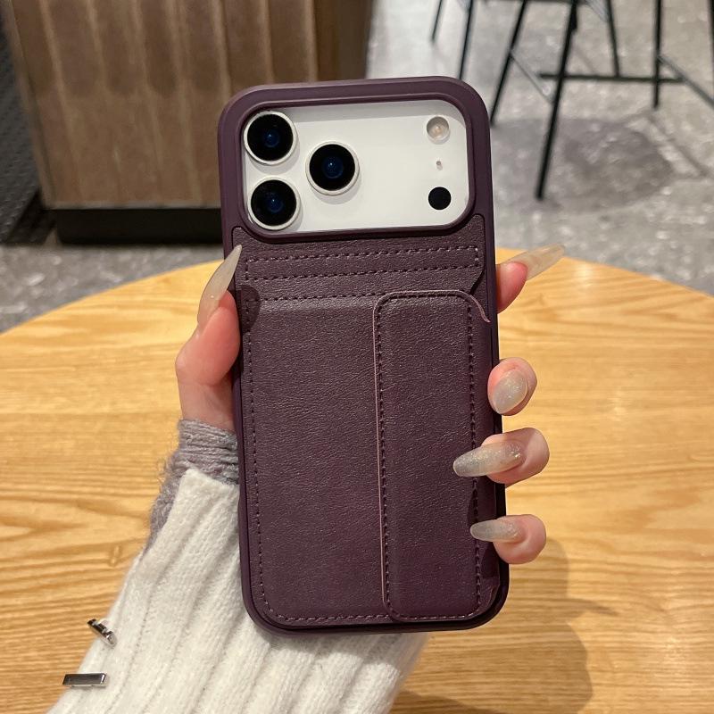 Magnetic Leather Card Holder Phone Case for iPhone 17 Pro Max