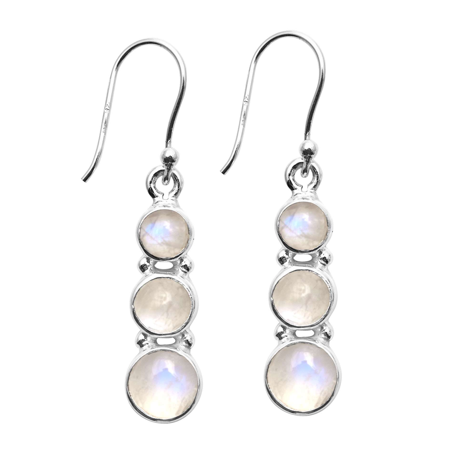 

Rainbow Moonstone Gemstone Earrings Solid 925 Sterling Silver Handmade Earrings Jewelry Gift For Women And Girls E-3597