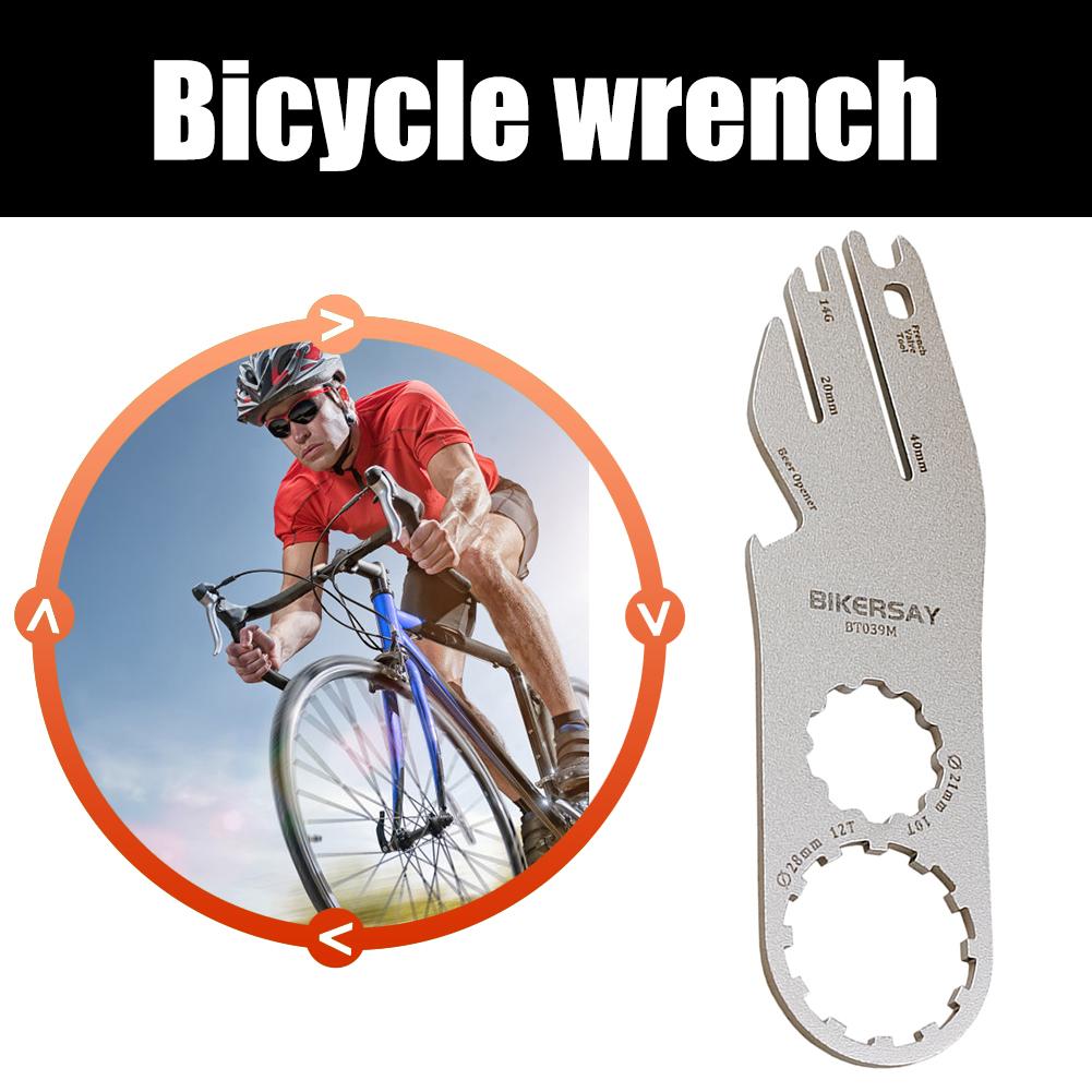Bike Disc Rotor Alignment Tool Auxiliary Repair Wrench Stainless Steel Truing Wrench Multifunctional Cycling Accessories
