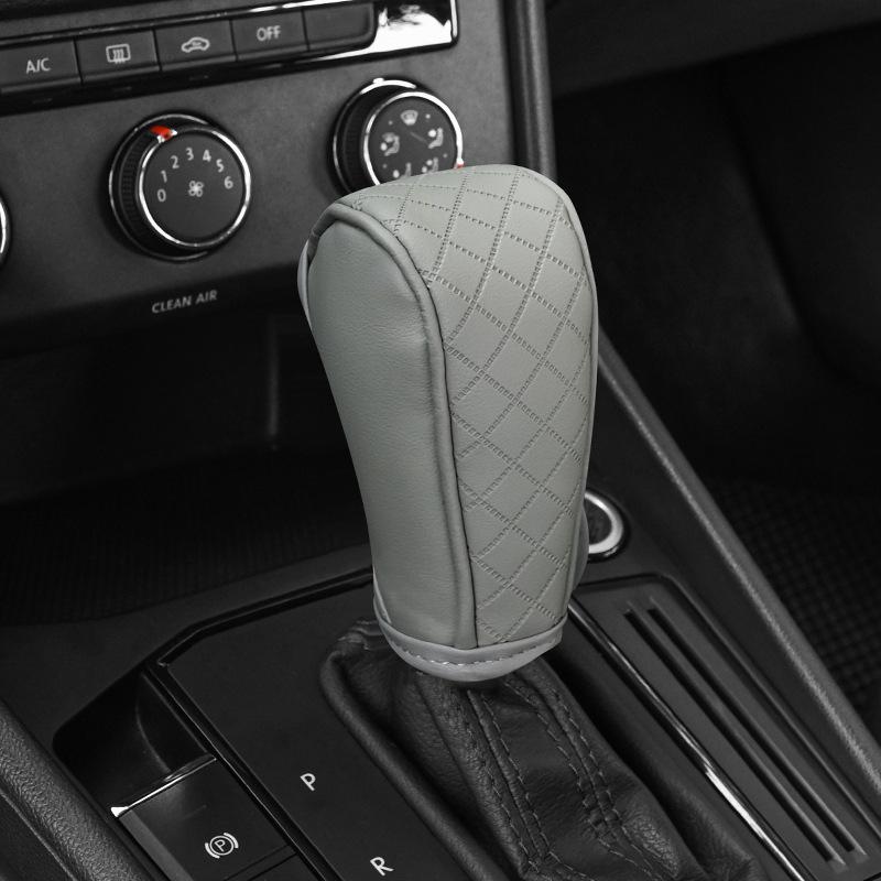 Universal Car Shift Lever Cover Leather Central Control Gear Head Cover Car Shift Knobs Cover Car Interior Hanging Accessories