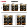 2pcs  2D plane printing Contemporary Curtains Witch Black Cat and pumpkin themed Durable 100% Polyester Fabric (without rod)