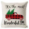 New Christmas Pillow Cover Four-piece Set Pillow Cushion Office Lumbar Backrest Decorative Backrest