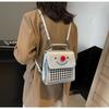 Little fresh preppy style backpack bag women's new fashion and versatile high-end crossbody bag