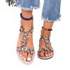 Fashion Women's Shoes 2024 New Elastic Band Women's Sandals Summer Dress Sandals Women Crystal Butterfly Open Toe Plus Size Shoes Women