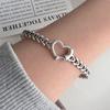 Xiaomi 100% Solid 925 Sterling Silver Metal Bracelet for Women Vintage Handmade Simple Heart Beads Bracelet Birthday Gift Party