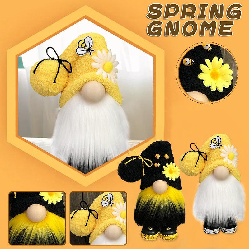 Bumble Nordic Bee Gnome Gonk Tomte Sunflower Swedish Plush Doll Ornament Decor