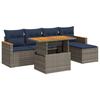 VidaXL Salon de jardin 6 pcs avec coussins gris résine tressée 3327477