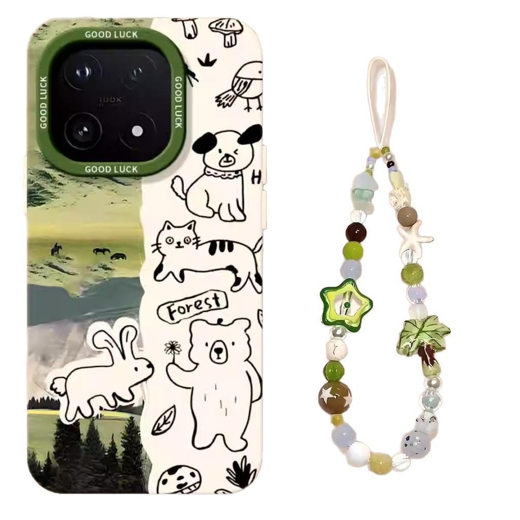 Cherry Puppy Lanyard Suitable for Apple 11 Mobile Phone Case 11promax New Soft Silicone Cover 11 All-inclusive Protective Cover 11