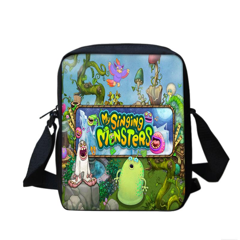 My Singing Monsters Bag Game Cartoon Print Large Capacity New Kindergarten Elementary School Boys and Girls